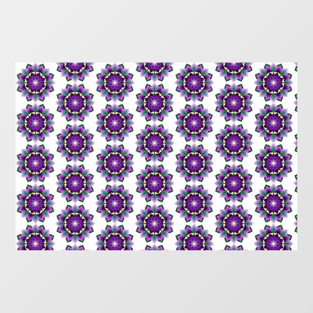 Mandala Pattern 02 in purple Window Cling (Sheet)