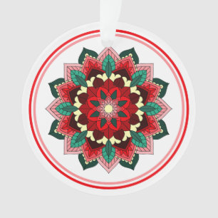 Mandala Pattern 02 in red Ornament