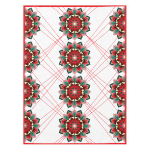 Mandala Pattern 02 in red Tablecloth
