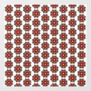 Mandala Pattern 02 in red window cling