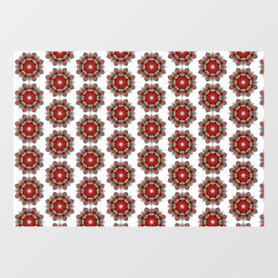 Mandala Pattern 02 in red Window Cling