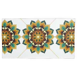 Mandala Pattern 02 in yellow & tan Pillowcase