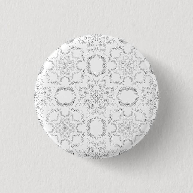 Mandala pattern 1 inch round button (Front)