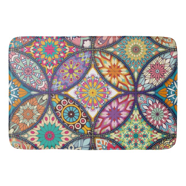 Mandala Pattern - Bath Mat (Front)
