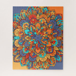Mandala pattern colourful ethnic Moroccan Jigsaw Puzzle