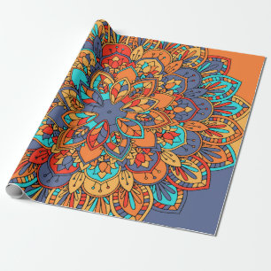 Mandala pattern colourful Moroccan Wrapping Paper