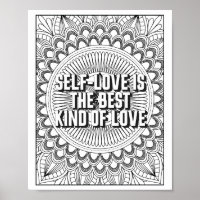 Mandala Pattern colouring page mindfulness quote