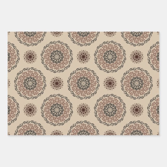 mandala pattern design wrapping paper sheet (Front)