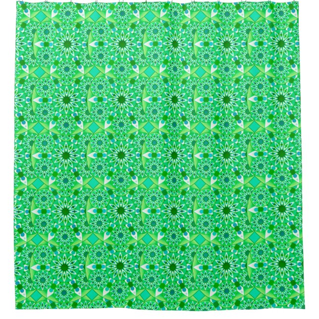 Mandala pattern, Emerald green and peacock (Front)