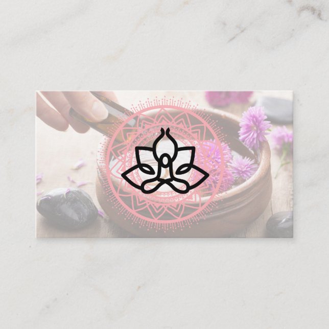 Mandala Pattern | Essential Oils | Aroma Therapy Business Card (Front)