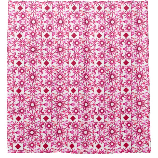 Mandala pattern in shades of pink, maroon (Front)