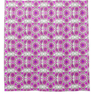 Mandala pattern, lavender, pink, hot pink, white