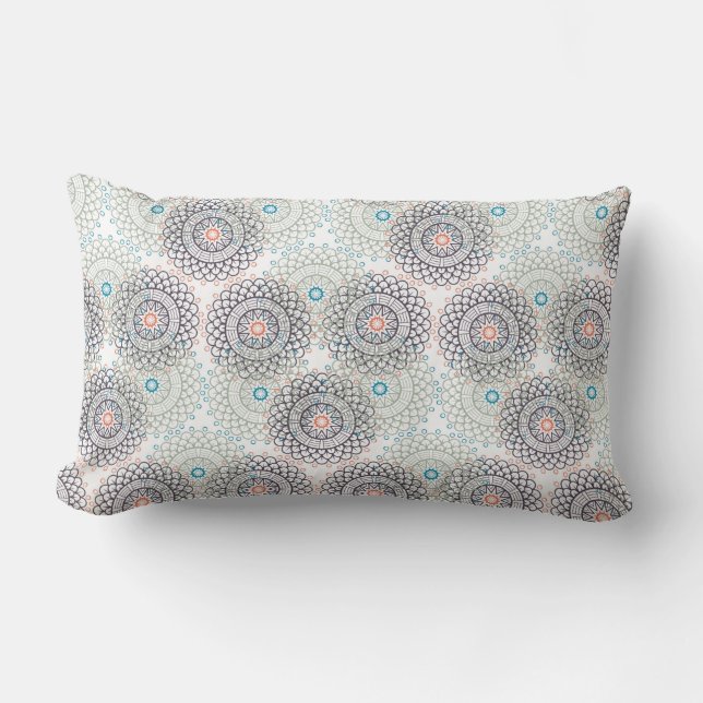 Mandala Pattern Lumbar Pillow (Front)