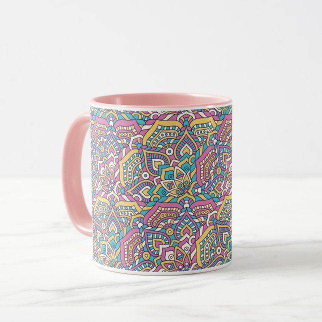 Mandala Pattern Mug (Front Left)