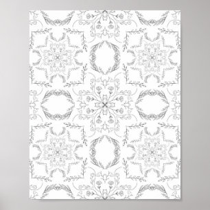 Mandala pattern poster