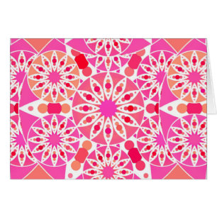 Mandala pattern, shades of pink and coral