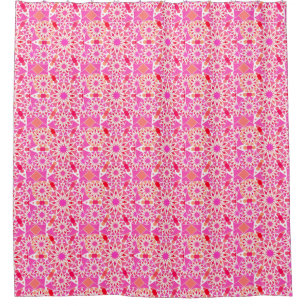 Mandala pattern, shades of pink and coral