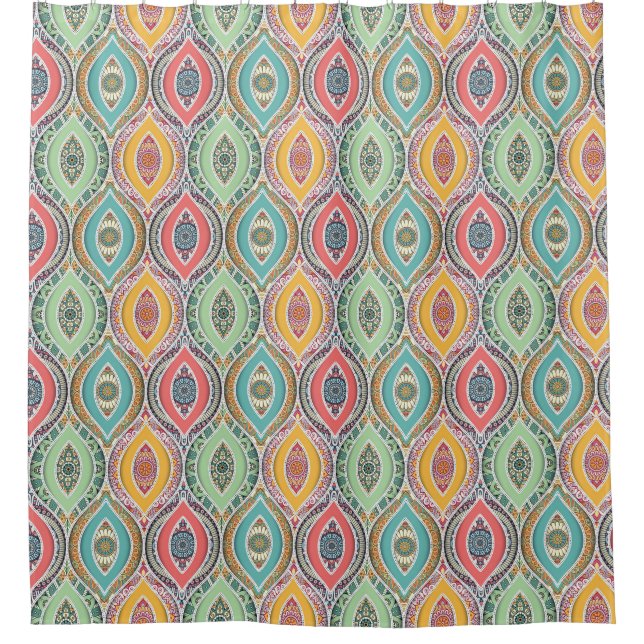 Mandala Pattern Shower Curtain (Front)