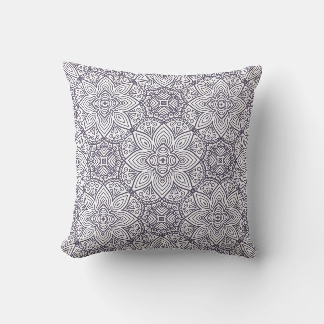 Mandala Pattern Throw Pillow (Front)
