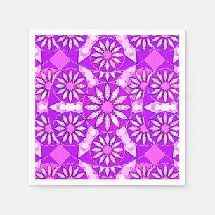 Mandala pattern, violet, orchid and pink napkin