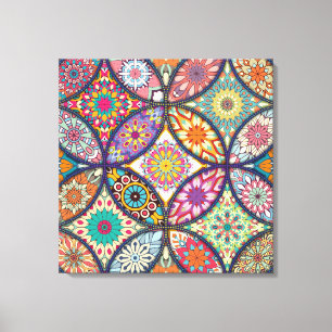 Mandala Pattern - Wrapped Canvas