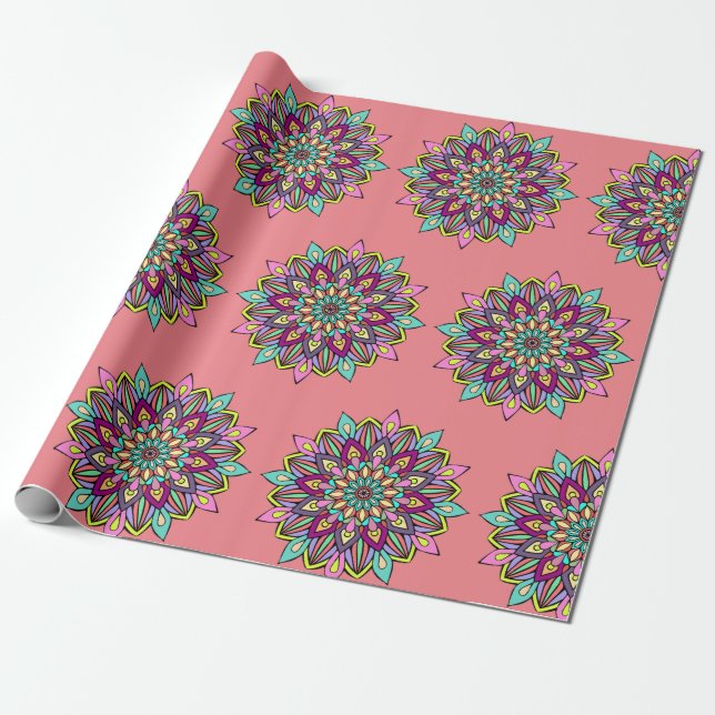 mandala pattern wrapping paper (Unrolled)