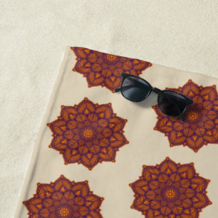 Mandala Pattern Yoga Beach Towel
