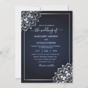 mandala patterns wedding invitation