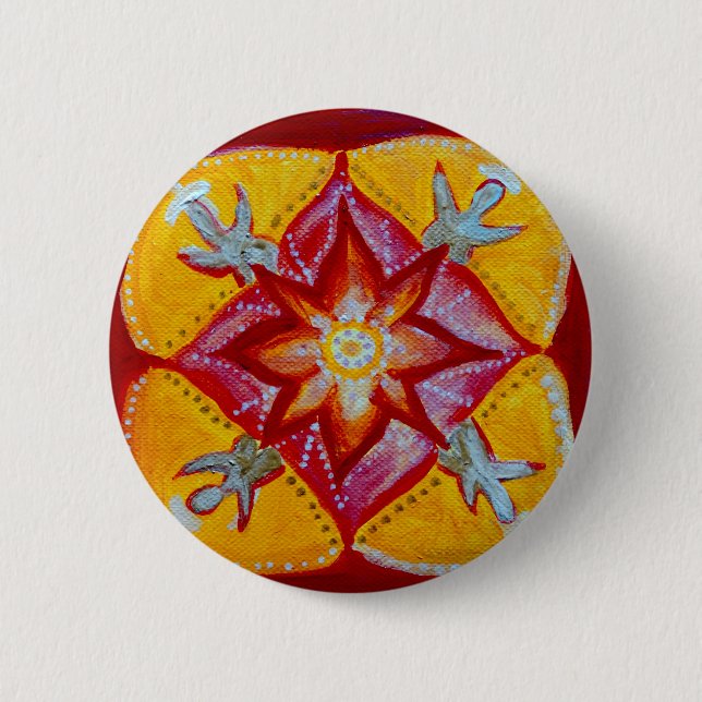 Mandala Peace Standard, 5.7 cm (2.25") Round Badge 2 Inch Round Button (Front)