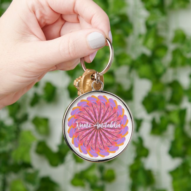 Mandala Personalizable Mantra Keychain (Hand)