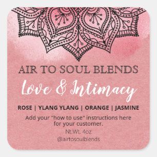 Mandala Pink Love & Intimacy Blend Labels