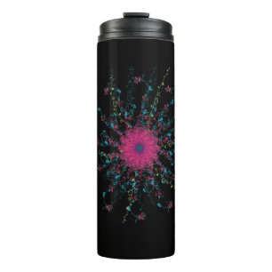 mandala pink thermal tumbler