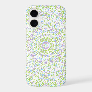 Mandala Printanier Frais en Vert, Bleu et Lavande