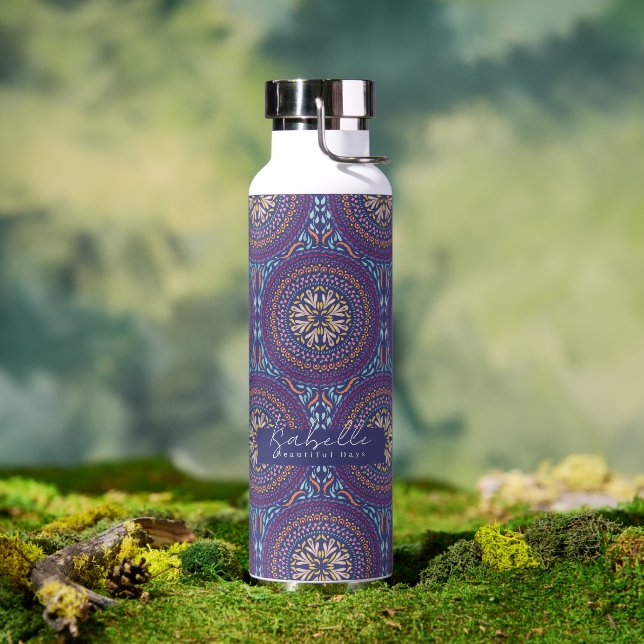 Mandala Purple Water Bottle (Outdoor)
