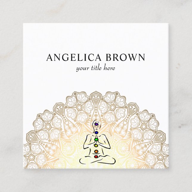 Mandala - Reiki Master avec Carte de visite Chakra (Devant)