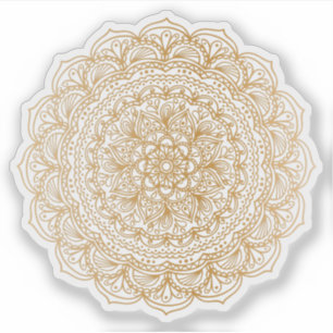 Mandala Retro hand drawn gold tattoo