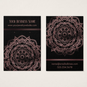 Mandala rose Gold sur les cartes d'affichage à ore