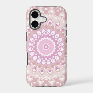Mandala Rose Tendre avec Motifs de Cœur et de Péta