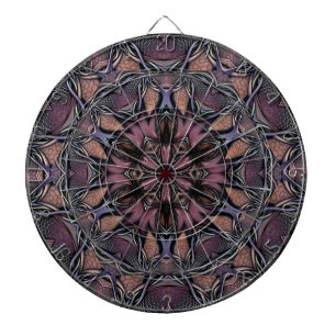 Mandala Rosette Floral Twine Retro Boho Dartboard