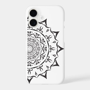 Mandala. Round black and white oriental pattern