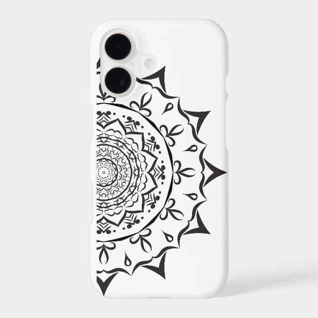 Mandala. Round black and white oriental pattern (Back)