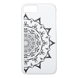 Mandala. Round black and white oriental pattern Case-Mate iPhone Case