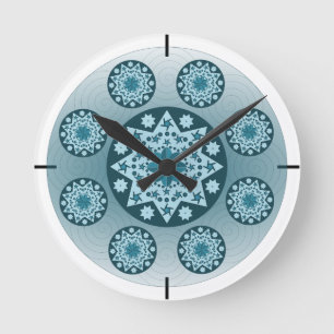 Mandala Round Clock