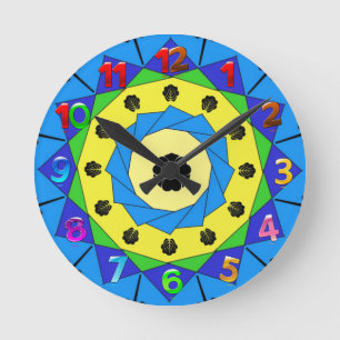 Mandala Round Clock