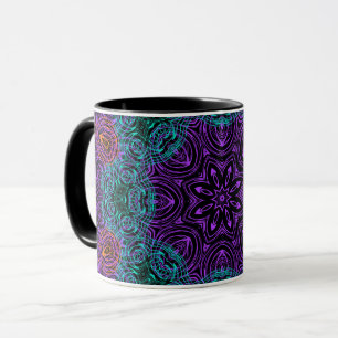 Mandala round kaleidoscope ornamental decoration c mug