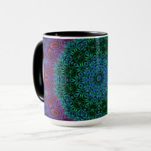 Mandala round kaleidoscope ornamental decoration c mug
