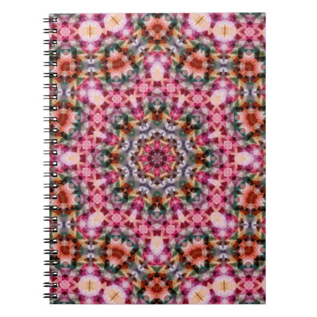 Mandala round kaleidoscope ornamental decoration c notebook (Front)