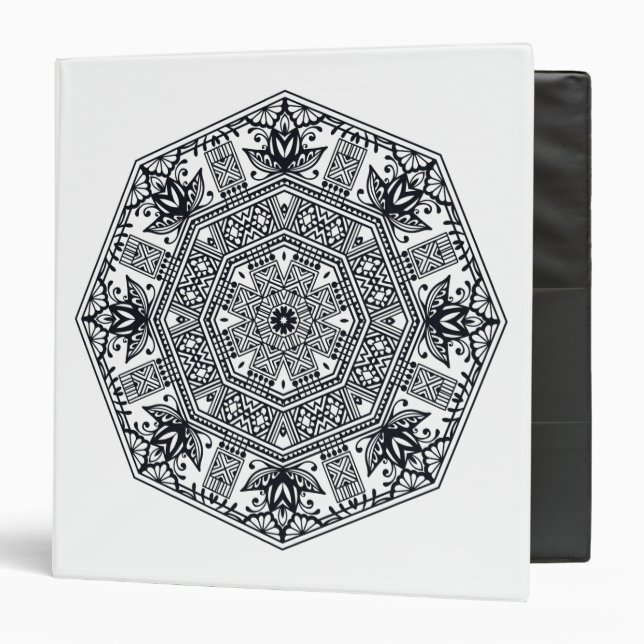Mandala Round Ornament Binder (Front/Inside)