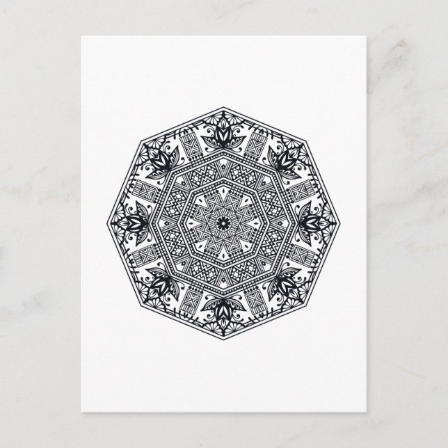 Mandala Round Ornament Postcard (Front)