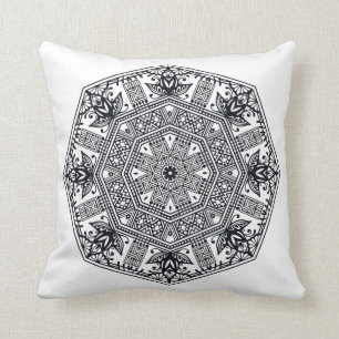Mandala Round Ornament Throw Pillow
